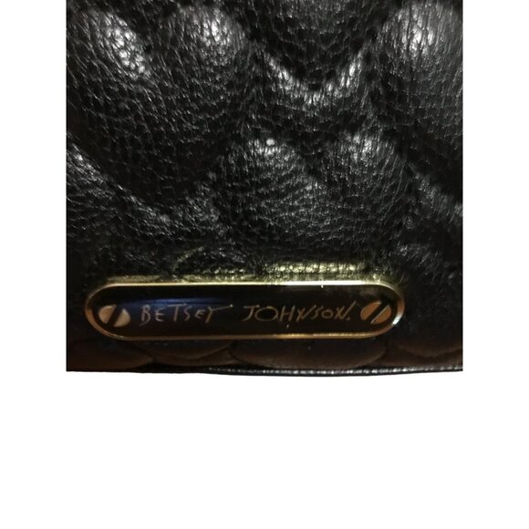 Betsey Johnson Leopard Print Handbag With Quilted Black Panel & Chain Straps - Picture 6 of 10
